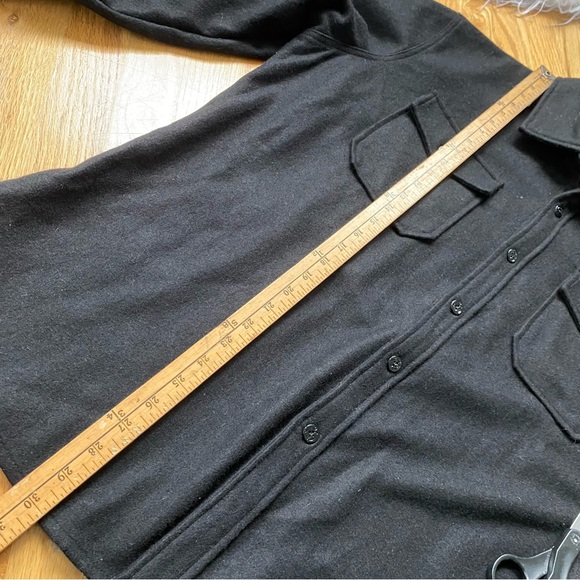 Schott NYC Black CPO Wool Blend Work Shirt Jacket EUC XXL style 7810 - Picture 9 of 14